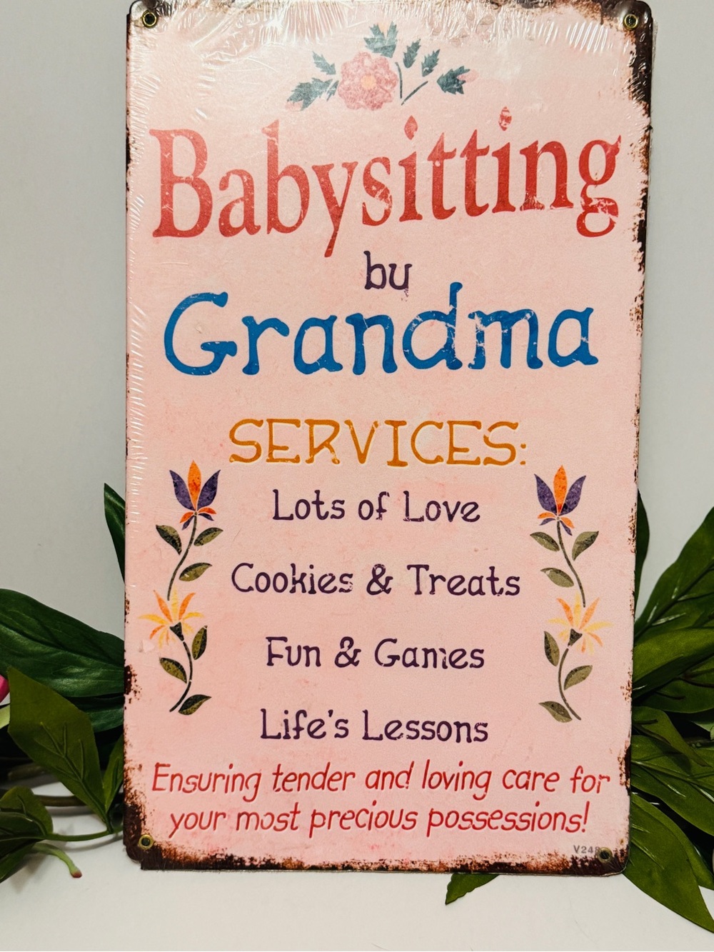 Babysitting by Grandma Decorative Sign